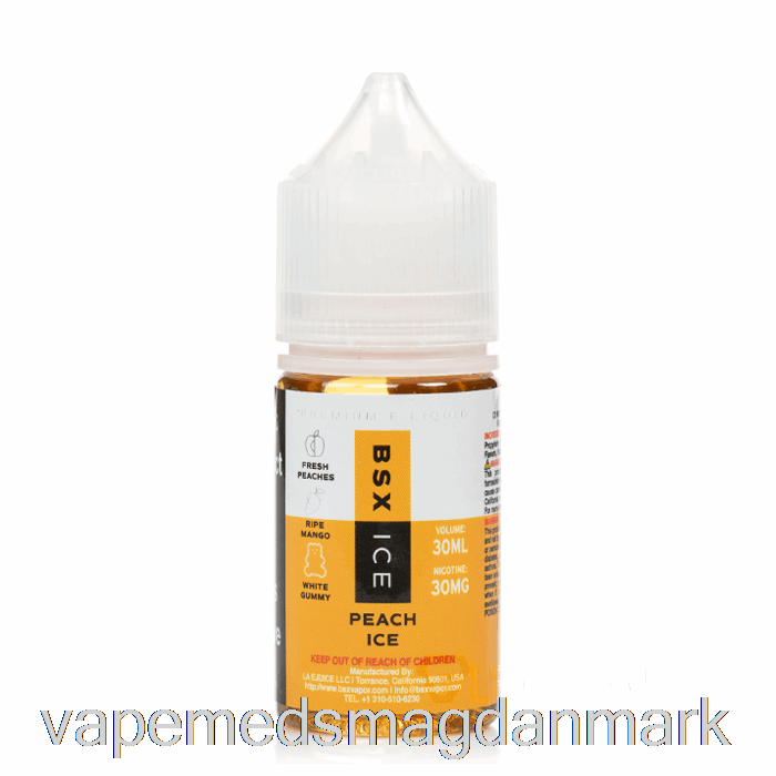 Vape Uden Nikotin Peach Ice - Bsx Salt Serie - 30ml 50mg